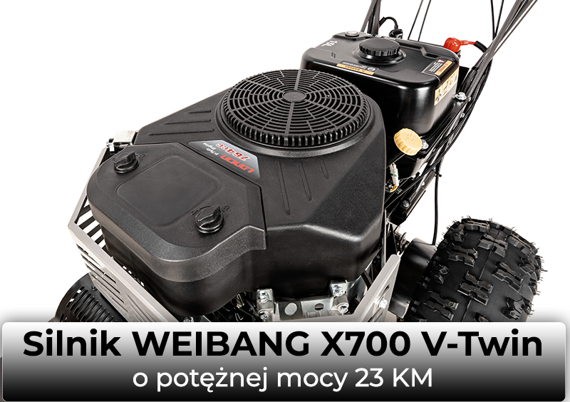 Silnik WEIBANG X700 V-Twin w kosiarce mulczującej Weibang WBBC7623LC